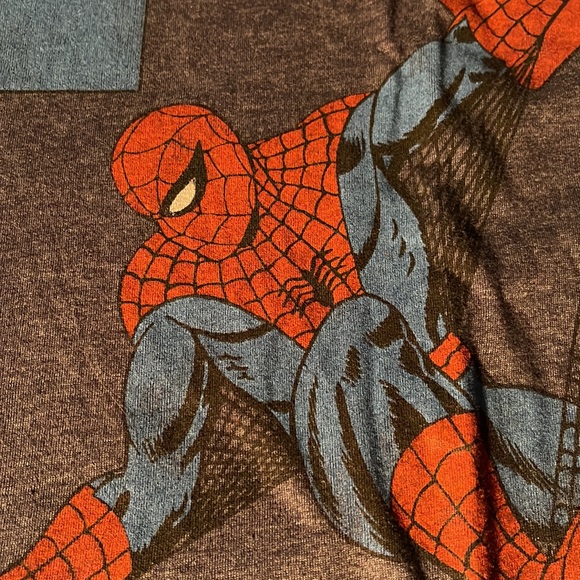 Marvel HERoes Spiderman Tshirt women’s size L dark blue grey - Picture 3 of 3